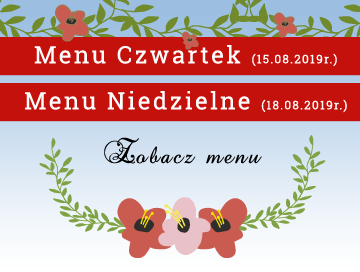 Menu na 15 i 18 sierpień